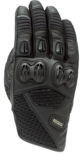 Guante touring de verano, fabricado en piel y malla 3D de poliéster, este guante nos proporciona una ventilación y elasticidad extra.